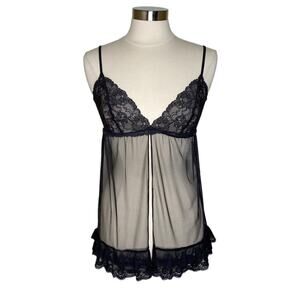 Victoria's Secret Vintage Y2K‎ Sheer Lace Chemise Dress Size Medium Whimsygoth